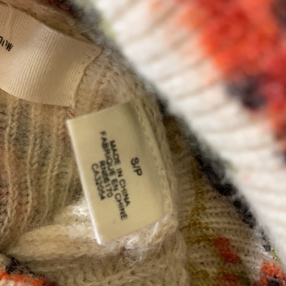 Anthropologie Miss Rosie Sweater Sleeping on Snow Rose Floral Cardigan Small - Picture 5 of 13